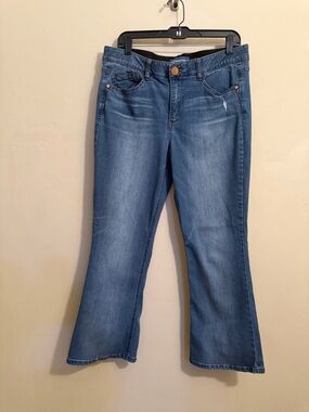 Democracy Absolution Bootcut Jeans Size 14P Petite Blue Stretch Denim Mid Rise